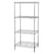 Zoro Select Wire Shelving Unit, 18"D x 48"W x 74"H, 4 Shelves, Silver 1ZTH2 - alternate 1