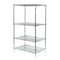Zoro Select Wire Shelving Unit, 24"D x 48"W x 63"H, 4 Shelves, Chrome 1PGF5 - alternate 1