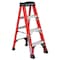 Louisville 4 ft Fiberglass Stepladder, 375 lb Capacity FS1404HD - alternate 1