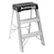 Louisville Step Stand, 2 Steps, 300 lb Load Capacity, 24 in Overall Height, Aluminum, Black/Silver AS3002 - alternate 1