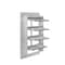 Dayton 12 in 15"H-W 5.75"L Alu Wall Backdraft Dampr, 12-1/2 in x 12-1/2 in, Aluminum 1C742 - alternate 2