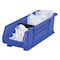 Akro-Mils Storage Bin, Plastic, Blue, 7 in H, 8 1/4 in W, 23 7/8 in L 30284BLUE - alternate 3