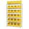 Akro-Mils Steel Wire Bin Shelving, 48 in W x 74 in H x 18 in D, 6 Shelves, Silver/Yellow AWS184830260Y - alternate 1
