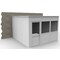 Porta-King 3-Wall Modular In-Plant Office, 8 ft H, 12 ft W, 12 ft D, White VK1STL-WCM 12'x12' 3-Wall - alternate 2