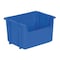 Lewisbins Hang & Stack Storage Bin, Plastic, Blue, 12 3/8 in H, 20 1/4 in W, 15 1/4 in L NPL252 Blue - alternate 1