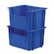 Lewisbins Hang & Stack Storage Bin, Plastic, Blue, 12 3/8 in H, 20 1/4 in W, 15 1/4 in L NPL252 Blue - alternate 2