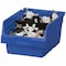 Akro-Mils Shelf Storage Bin, Plastic, Blue, 6 in H, 8 3/8 in W, 11 5/8 in L 30080BLUE - alternate 3