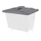 Royal Basket Trucks Poly Hinged Lid, 10 Bu, Gray G10-GRX-LDN - alternate 1