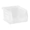 Quantum Storage Systems Clear Hang and Stack Bin, 5-3/8"L x 4-1/8"W x 3"H, Outside Width: 4 1/8 in QUS210CL - alternate 1