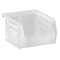 Quantum Storage Systems Clear Hang and Stack Bin, 5-3/8"L x 4-1/8"W x 3"H, Outside Width: 4 1/8 in QUS210CL - alternate 2