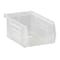 Quantum Storage Systems Hang & Stack Storage Bin, Polypropylene, Clear, 3 in H, 4 1/8 in W, 7 3/8 in L QUS220CL - alternate 1