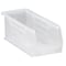 Quantum Storage Systems Hang & Stack Storage Bin, Polypropylene, Clear, 4 in H, 4 1/8 in W, 10 7/8 in L QUS224CL - alternate 2