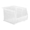 Quantum Storage Systems Hang & Stack Storage Bin, Polypropylene, Clear, 7 in H, 8 1/4 in W, 10 3/4 in L QUS239CL - alternate 1