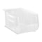 Quantum Storage Systems Hang & Stack Storage Bin, Polypropylene, Clear, 7 in H, 8 1/4 in W, 14 3/4 in L QUS240CL - alternate 1