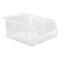 Quantum Storage Systems Hang & Stack Storage Bin, Polypropylene, Clear, 6 in H, 8 1/4 in W, 13 5/8 in L QUS241CL - alternate 2