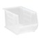 Quantum Storage Systems Hang & Stack Storage Bin, Polypropylene, Clear, 8 in H, 8 1/4 in W, 13 5/8 in L QUS242CL - alternate 1