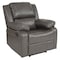 Flash Furniture Harmony Series Leather Recliner, Gray BT-70597-1-GY-GG - alternate 1
