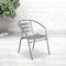 Flash Furniture Lila  Silver Metal Restaurant Stack Chair with Aluminum Slats, PK4 4-TLH-017C-GG - alternate 1