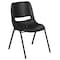 Flash Furniture Black Stack Chair-Black Frame, PK5 5-RUT-16-PDR-BLACK-GG - alternate 1