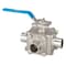 Vne 1/2" Clamp Stainless Steel Sanitary Ball Valve 3-Way EG93CCC-6.5 - alternate 1