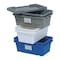 Quantum Storage Systems Cross Stack Storage Container, 9.8 gal, 25-1/8 in L x 16 in W x 8-1/2 in H, Blue, Polypropylene TUB2516-8BL - alternate 2