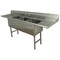 Advance Tabco Scullery Sink 16 in x 20 in, 3, 2, Floor Mount, 304 Stainless steel FC-3-1620-18RL-X - alternate 2