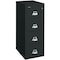 Fireking 12-3/16" W 4 Drawer Fire-Resistant Vertical File Cabinet, Black, Letter 4-1831-CBL - alternate 1