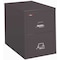 Fireking 12-3/16" W 2 Drawer Fire-Resistant Vertical File Cabinet, Black, Letter 2-1825-CBL - alternate 1