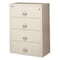 Fireking 25-3/16" W 4 Drawer Fire-Resistant Lateral File Cabinet, Parchment, Letter/Legal 4-3122-CPA - alternate 1