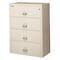 Fireking 31-15/16" W 4 Drawer Fire-Resistant Lateral File Cabinet, Parchment, Letter/Legal 4-3822-CPA - alternate 1