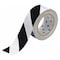 Brady Floor Marking Tape, Polyester, Striped, Black, White, 2 in W., 8 mil Thickness 104319 - alternate 1