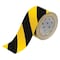 Brady Floor Marking Tape, Polyester, Striped, Black, Yellow, 3 in W., 8 mil Thickness 104347 - alternate 1