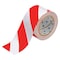 Brady Floor Marking Tape, Polyester, Striped, Red, White, 3 in W., 8 mil Thickness 104348 - alternate 1