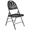 National Public Seating Folding Chair, Plastic, Black, PK4 1110 - alternate 1