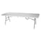 Zoro Select Rectangle Folding Table, 29" W, 96" L, 30" H, Blow Molded Polyethylene Top, White 12F613 - alternate 1