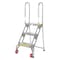 Vestil 51.9375 H 202 Stainless Steel Stainless Steel Folding Ladder W/Wheels, 3 Steps FLAD-3-SS - alternate 3