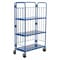 Vestil Blue Foldable/Nestable Roller Container 3 Shelf 990 lb 34 x 18 x 59 ROL-1834-3 - alternate 1