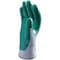 Showa Coated Gloves, Nitrile, Textured, Palm and Fingers, 2 Abrasion Level, Gray, Green, XL 1 PR 350XL-10-V - alternate 2