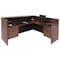 Regency Reception Desk, 82" X 71" X 42", Mahogany, Melamine Laminate LRDRT2BFMH - alternate 1