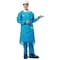 Polyco Gown, Polyolefin, Welded, 4 mil, 45 in, Blue, Universal, 50 PK 42400 - alternate 3