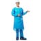 Polyco Gown, Polyolefin, Welded, 4 mil, 55 in, Blue, XL, 50 PK 42600 - alternate 2
