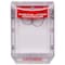 Safety Technology International Pull Station Guard, Polycarbonate, Flush Mount, 6 7/8 in W x 8 7/8 in H x 3 1/4 in D, Clear, Red STI-1200 - alternate 1