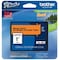 Brother Adhesive TZ Tape (R) Cartridge 15/16"x26-1/5ft., Black/Fluorescent Orange TZEB51G - alternate 1