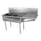 Just Manufacturing Scullery Sink 24 in x 24 in, 2, 2, Floor Mount, 304 Stainless steel NSFB248-24L-2-J - alternate 2