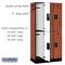 Salsbury Industries Wardrobe Locker, 36" W, 18" D, 76" H, (3) Wide, (6) Openings, Cherry 32368CHE - alternate 2