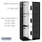 Salsbury Industries Wardrobe Locker, 36" W, 18" D, 76" H, (3) Wide, (9) Openings, Black 33368BLK - alternate 2