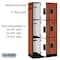 Salsbury Industries Wardrobe Locker, 36" W, 18" D, 76" H, (3) Wide, (9) Openings, Cherry 33368CHE - alternate 3