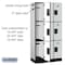 Salsbury Industries Wardrobe Locker, 36" W, 18" D, 76" H, (3) Wide, (9) Openings, Gray 33368GRY - alternate 2