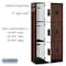 Salsbury Industries Wardrobe Locker, 36" W, 18" D, 76" H, (3) Wide, (9) Openings, Mahogany 33368MAH - alternate 2