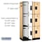 Salsbury Industries Wardrobe Locker, 36" W, 18" D, 76" H, (3) Wide, (9) Openings, Maple 33368MAP - alternate 2
